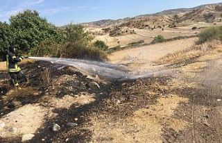 Kula’da çıkan anız yangını korkuttu