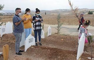 Mezarlıkta kandil yoğunluğu