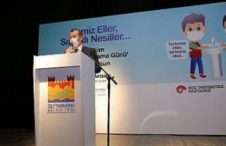 Miniklere doğru el yıkama tekniği öğretildi