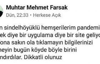 Muhtardan Dolandırıcılık Uyarısı