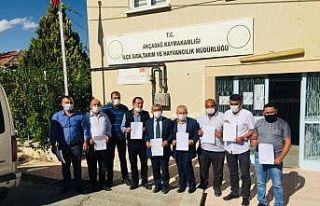 Muhtarlardan monilya hastalığı için zarar tespiti...