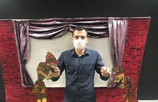 Öğrenciler EBA üzerinden sergilenen Gölge Oyunu...