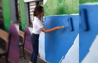 Öğretmenler okulu boyadı