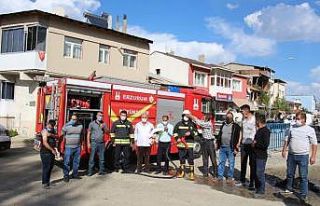 Oltu’da itfaiyecilere sürpriz kutlama