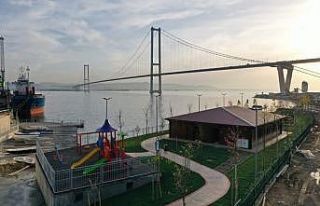 Osmangazi Köprüsü manzaralı sahil parkı tamamlandı