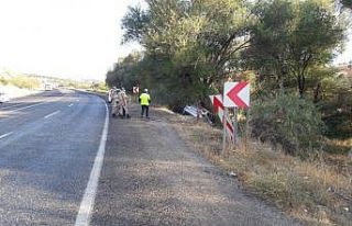 Otomobil şarampole yuvarlandı: 1 yaralı