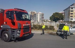 Otomobil yan yattı: 1 yaralı