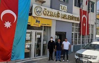 Özbağ Belediyesinden Azerbaycan’a bayraklı destek