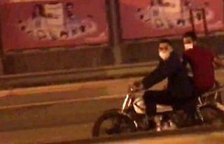 (Özel) Motosiklete binerken maske taktılar, ama...
