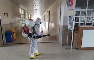 Safranbolu’da okullarda dezenfekte çalışmaları...