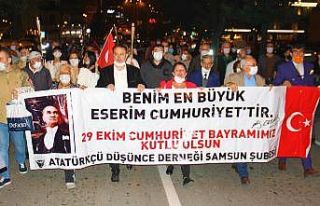 Samsun’da fener alayı yürüyüşü