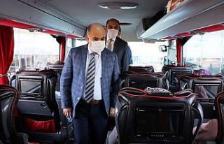 Samsun’da şehirlerarası otobüslerde korona denetimi
