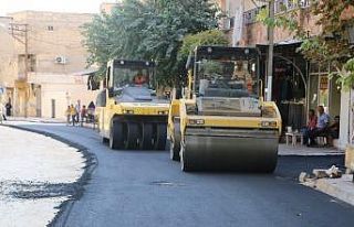 Şanlıurfa’da kış ayı öncesi asfalt çalışması...