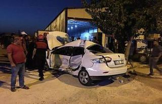 Şanlıurfa’da otomobil kaldırıma çıktı:1 yaralı