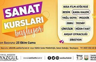 Şanlıurfa’da sanat kursları başlıyor