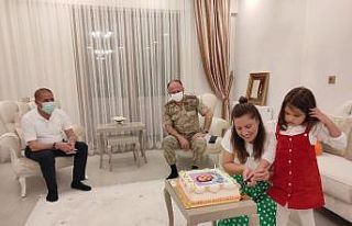 Şehit kızı küçük Eylül’e doğum günü sürprizi