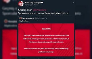 Sivasspor’dan Gençlerbirliği’ne geçmiş olsun...