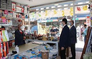 Şuhut’ta esnafa yönelik Korona virüs denetimi