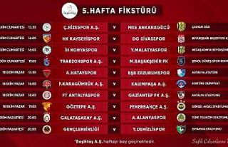 Süper Lig’de 5, 6, 7 ve 8. haftaların programları...