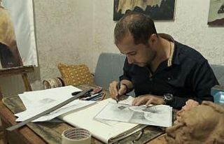 Tatvanlı genç evini sanat atölyesine çevirdi