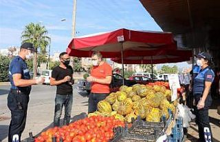 Toroslar zabıtasının korona virüs denetimleri...