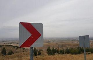 Trafik levhasını atış poligonu olarak kullanıyorlar