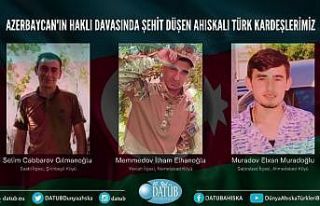 Üç Ahıska Türkü Azerbaycan’da şehit düştü