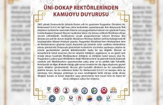 ÜNİ-DOKAP rektörlerinden Macron ve karikatür saldırılarına...