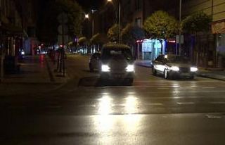 Uygulama yapan polisi gören sürücüler kaçtı