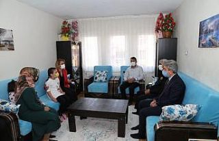 Vali Becel, şehit ailesi ve Gazi ziyaretinde bulundu