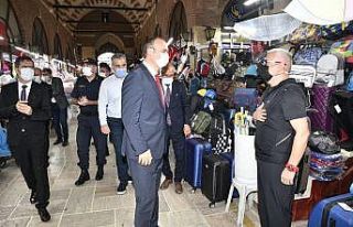 Vali Canalp, tarihi Alipaşa Çarşısı’nda denetim...