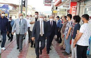 Vali Doğan Dörtyol’da korona denetimi yaptı