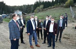 Vali Gürel, Uluyayla’da incelemelerde bulundu