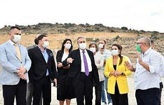 Vali Su, TÜİOSB arazisinde inceleme yaptı