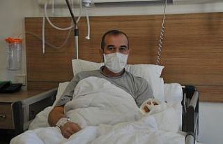 4 saat süren operasyonla elini kaybetmekten kurtuldu
