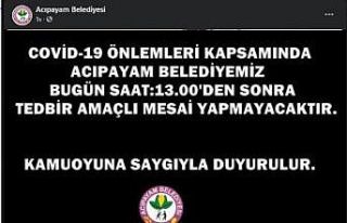 Acıpayam belediye binası korona virüs tedbirleri...
