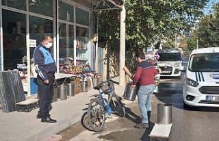 Adıyaman Belediyesinden kapsamlı kaldırım işgali...