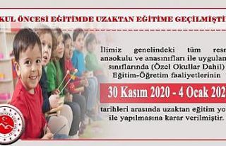 Ağrı’da ana sınıfı ve anaokulları uzaktan...