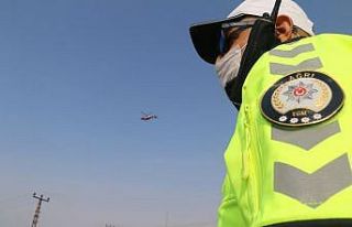 Ağrı’da trafik denetimleri helikopter ve drone...