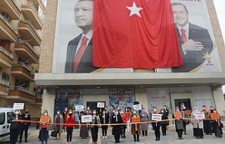 AK Parti’li kadınlar, şiddete karşı ‘Sesimizi...