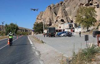 Aksaray’da jandarmadan drone ile denetim