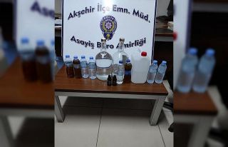 Akşehir’de kaçak içki ele geçirildi