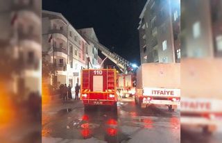 Apartmanın havalandırma bölümünde çıkan yangın...