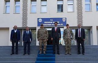 Aşkale heyetinden Jandarma Komutanlığı’na ziyaret