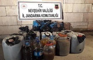 Avanos’ta 460 litre kaçak içki ele geçirildi