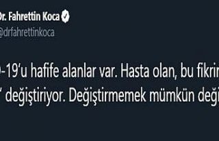 Bakan Koca’dan "Covid-19’u hafife alanlar...