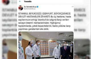 Bakan Koca’dan hastaneleri ziyaret paylaşımı