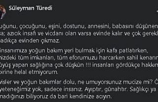 Başhekim sosyal medyadan böyle isyan etti