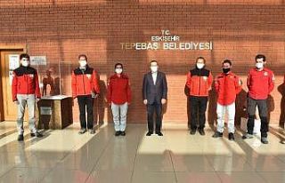 Başkan Ataç depremin kahramanları ile buluştu