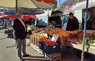 Başkan Başol Pazar esnafına HES kodu denetimi yaptı